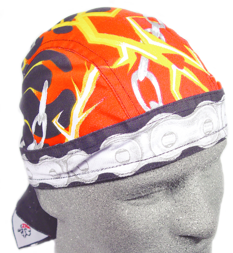 Chains & Flames, Sweatband Headwrap^